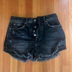 Free people jean shorts, black, size 27